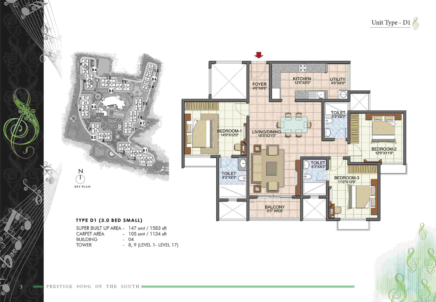 Prestige Song of the South Phase 2 Floor Plan