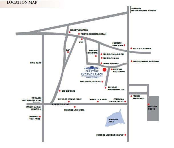 Prestige Fontaine Bleau Location Map